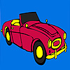 play Classic Claret Red Car Coloring