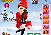 play Christmas Girl With Reindeer Dress Up