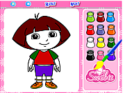 play Merry Dora Coloring
