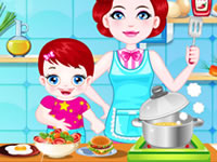 play Baby Lulu Cooking With Mom