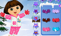 play Dora Winter Fashion Dressup