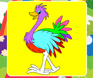 play Peppy Ostrich Coloring