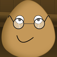 play Pou Wearing Glasses