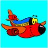 Funny Aeroplane Coloring