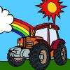 play Colorful Tractor Coloring