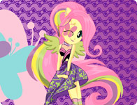 play Rainbow Rocks Fluttershy Dress Up