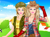 play Barbie Farmer Princess Dressup