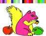 play Squirrel In Apple Garden Coloring