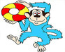 play Blue Monkey Coloring