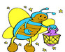 play Blue Bee Coloring