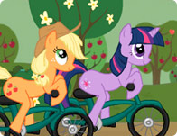 play Little Pony Bike Racing