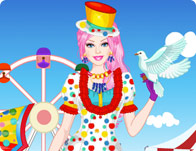 play Barbie Clown Princess Dress Up