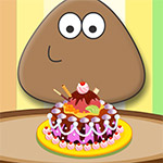 Pou Chocolate Cake