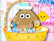 play Pou Takes A Shower