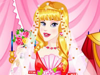 play Aurora Wedding Dress Up Kissing