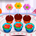 Colorful Flower Cupcakes