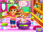 play Dora Puppy Caring