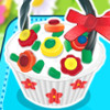 play Flower Basket Cupcake