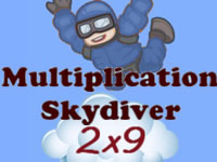 play Multiplication Skydiver