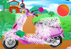 play Barbie School Bike Cleaning