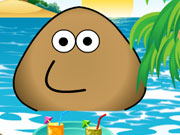 play Pou At The Beach