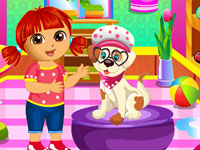 play Dora Puppy Caring