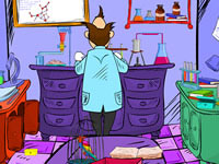 play Cartoon Escape Insane Scientist