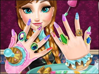 play Anna Nails Spa Kissing