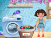 play Dora Washing Clothes