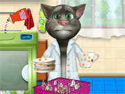 play Talking Tom Washing Dishes