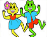 play Dancer Frog Family Coloring