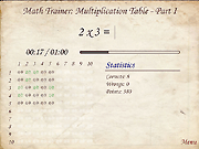 play Math Trainer: Multiplication Table