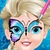 Baby Elsa Butterfly Face Art