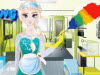 play Elsa House Cleaning