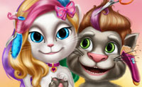 Talking Tom & Angela Real Haircuts