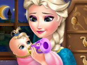 play Elsa Frozen Baby Feeding