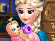 play Elsa Frozen Baby Feeding Kissing