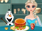 play Elsa Cooking Hamburger