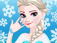 play Queen Elsa Nail Design