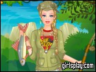 play Barbie Fishing Princess