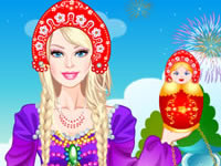 play Barbie Russian Doll Dress Up