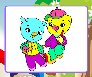 play Jolly Pigs Coloring