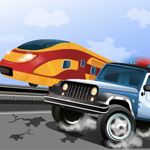 Police Train Chase