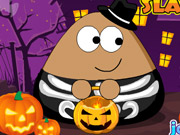 play Pou Halloween Slacking