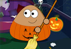 play Pou Halloween Cleanup