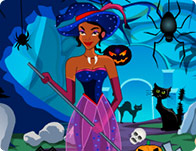 play Princess Halloween Graveyard Cleaning