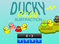 play Ducky Race Subtraction
