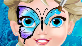 play Baby Elsa Butterfly Makeup