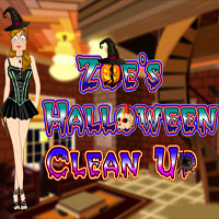 play Zoe Halloween Clean Up