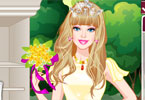 play Barbie White Swan Bride Dress Up